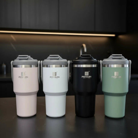 Leak Proof Insulated Tumbler 900ml with Metallic Straw Drinkware Tumblers