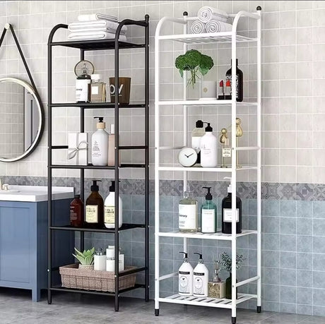 5 Tier Metallic Rack Multipurpose Storage Shelf 29x34x141.5cm