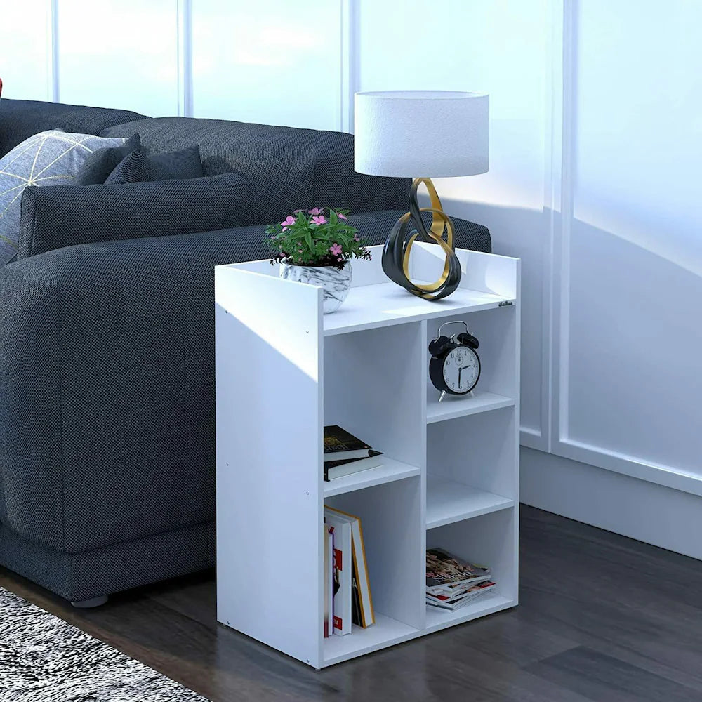 Wema Cube Bookshelf & Décor Stand | Stylish Particle Board Storage Organizer | Wema Cube Bookshelf & Décor Stand | Stylish Particle Board Storage Organizer | 60 x 25 x 70 cm (L x W x H)