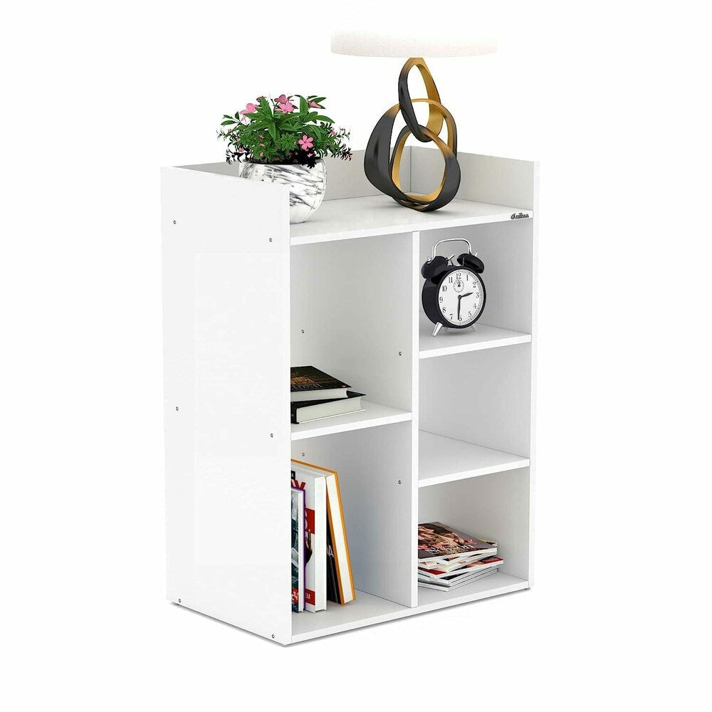 Wema Cube Bookshelf & Décor Stand | Stylish Particle Board Storage Organizer | Wema Cube Bookshelf & Décor Stand | Stylish Particle Board Storage Organizer | 60 x 25 x 70 cm (L x W x H)