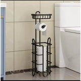 Modern Metallic Toilet Tissue Holder – Black Wall-Mounted Bathroom Accessory house holds Toilet Paper Holders