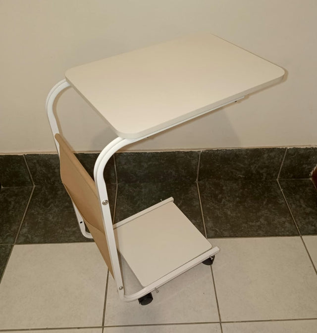 2 Layer Trolley with Matching Insert Pocket Side Stool Table – 58 × 36 × 4.5 cm