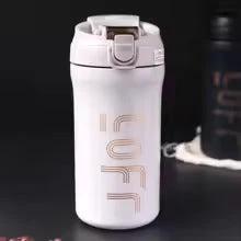 600ml (20 oz) Loff Thermos Cup with Straw Kitchen & Dining Thermoses