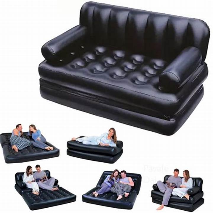 2 Seater Inflatable Pullout Sofa with Manual Pump