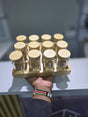 12pcs Glass Spice Jars with Rack – Kitchen Storage Organizer