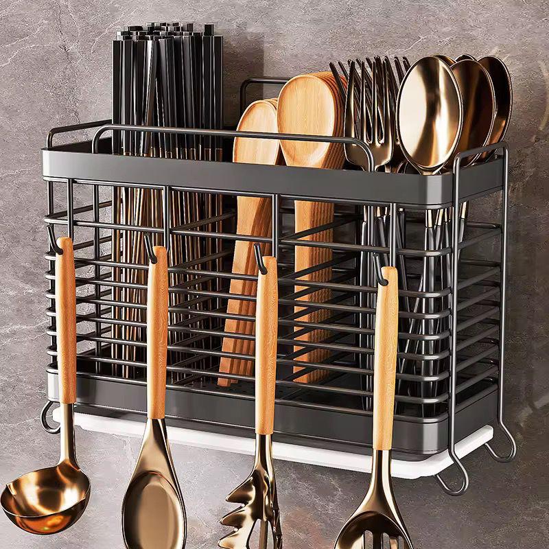 Multifunctional Stainless Steel Cutlery Storage Rack and Kitchen Knife Holder