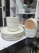 Premium Quality Bowls and Plates Set – 12-Piece Dining Set (6 Plates & 6 Bowls)