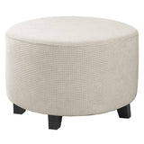 Round Ottoman Covers in Multiple Colors for Stylish Furniture Protection