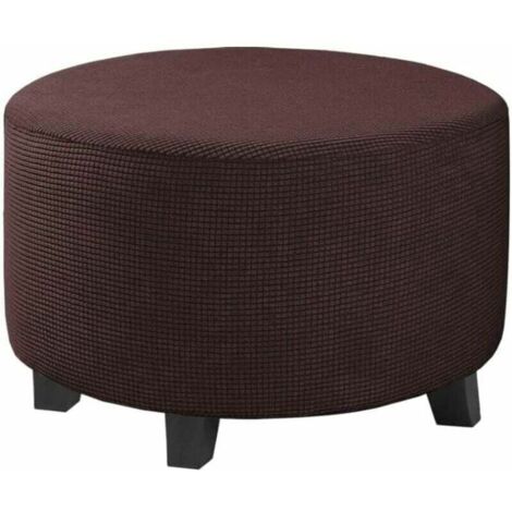 Round Ottoman Covers in Multiple Colors for Stylish Furniture Protection