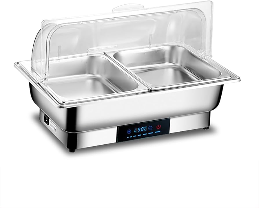 Electric Chaffing Dish – Stainless Steel Food Warmer with Heat Control