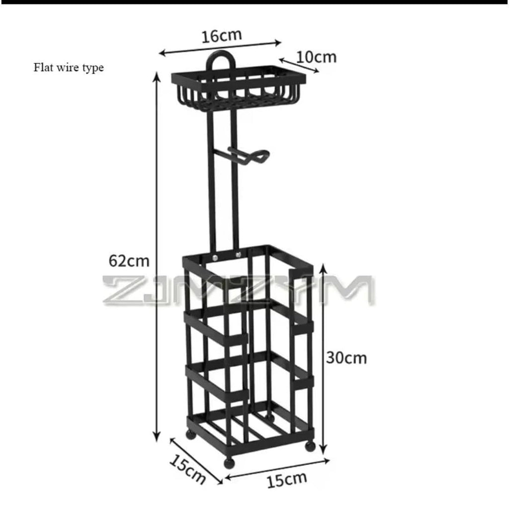 Modern Metallic Toilet Tissue Holder – Black Wall-Mounted Bathroom Accessory house holds Toilet Paper Holders