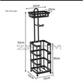 Modern Metallic Toilet Tissue Holder – Black Wall-Mounted Bathroom Accessory house holds Toilet Paper Holders