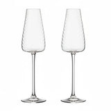 Wavy Long Stem Champagne & Wine Glasses Kitchen & Dining Champagne Glasses