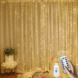 3M x 3M Curtain String Lights with Remote Control – Warm White and White Fairy Lights for Indoor & Outdoor Décor
