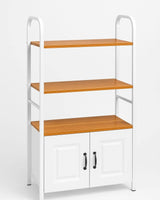 Multipurpose Kitchen Cabinet – 60×40×132cm High Quality Wood and Metal Storage Shelf Unit