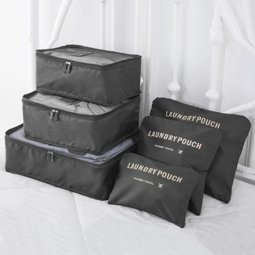 6pcs Luggage Travel Organizers for Suitcase Oxford Packing Cubes