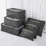 6pcs Luggage Travel Organizers for Suitcase Oxford Packing Cubes