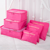 6pcs Luggage Travel Organizers for Suitcase Oxford Packing Cubes