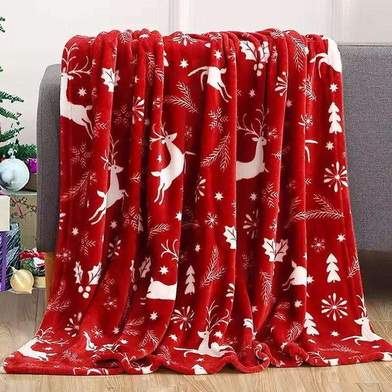 Premium Christmas Sherpa Fleece Throw Blanket - 150x200cm