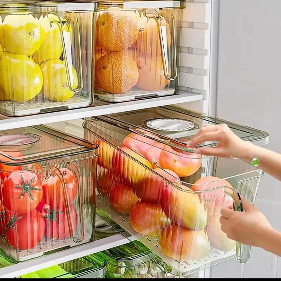 5L Acrylic Fridge Container – Clear Food Storage Organizer Box Food containers Food Storage Containers