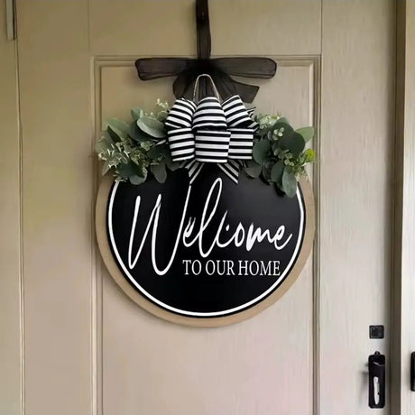 Welcome Wooden Door Hanging Sign Door hanging Decorative Plaques