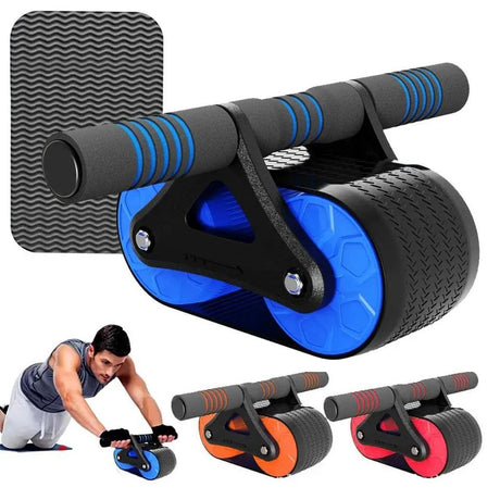 Automatic Rebound Fitness Ab Roller Coaster Wheel – Double-Wheeled Core Exercise Trainer