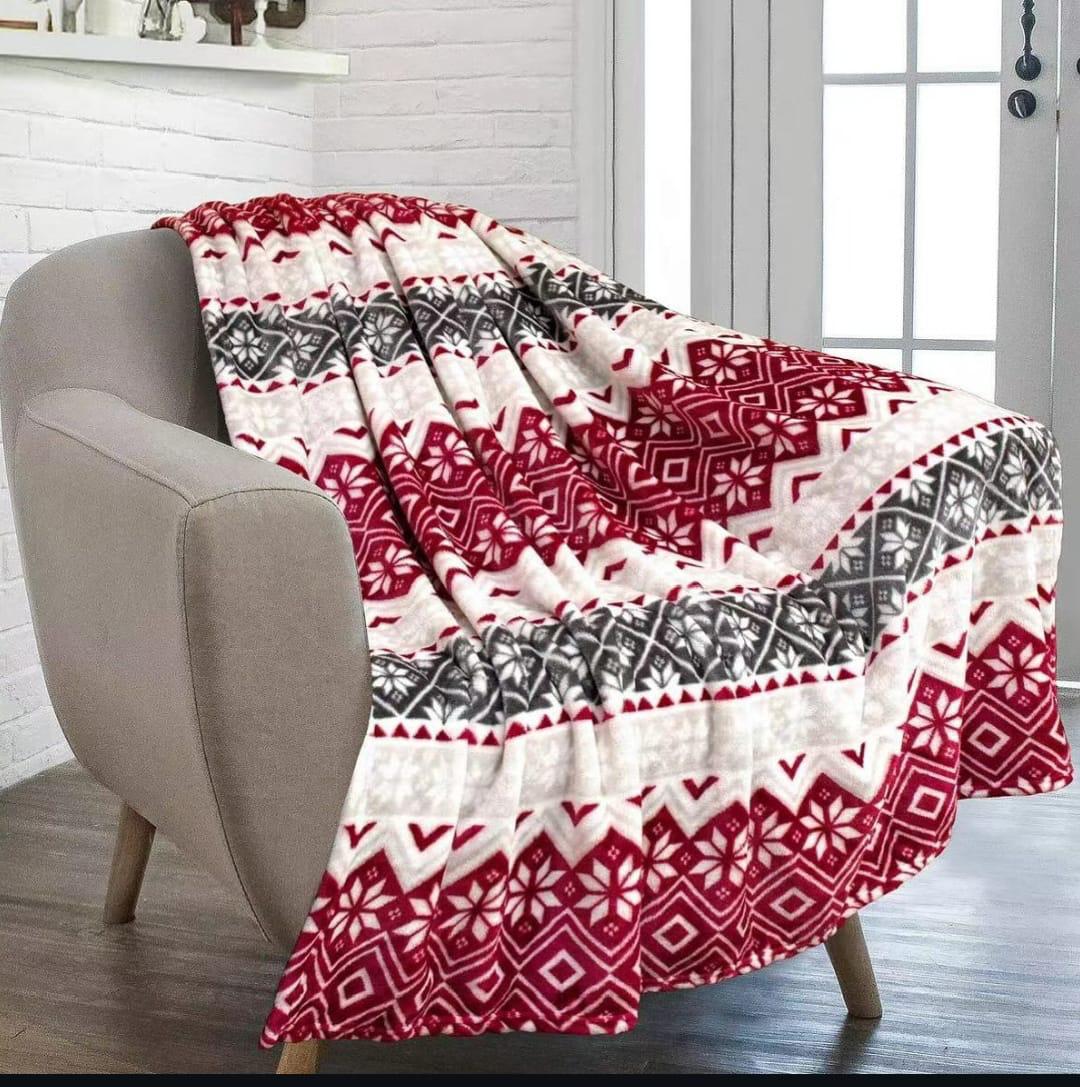 Premium Christmas Sherpa Fleece Throw Blanket - 150x200cm