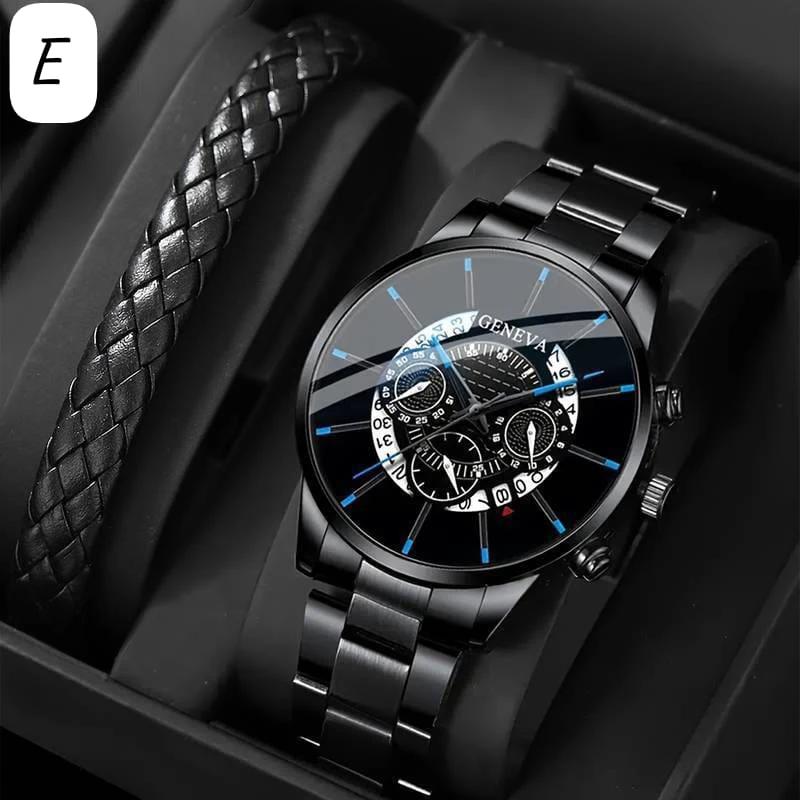 Men's 2 in 1 Gift Set - Watch & Bracelet Accessories Jewelry Sets