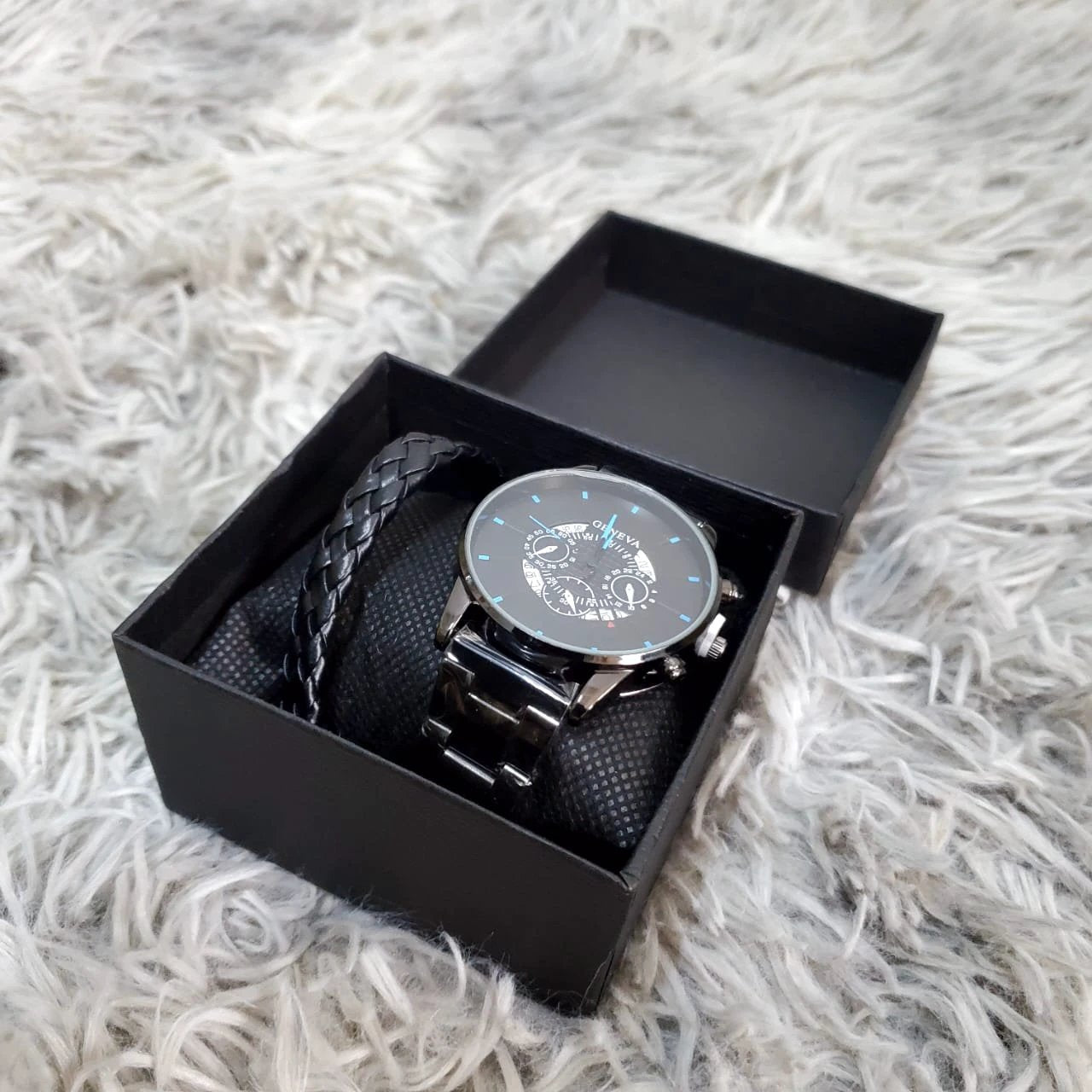 Men's 2 in 1 Gift Set - Watch & Bracelet Accessories Jewelry Sets