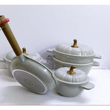 9 Piece USFE Pumpkin Granite Cookware Set Scratch Resistant and Durable