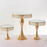 Crystal Gold Cake Stand Set of 3 Cake stand Cake Stands