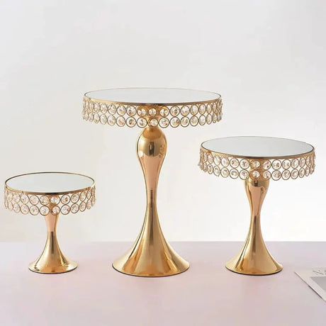 Crystal Gold Cake Stand Set of 3 Cake stand Cake Stands